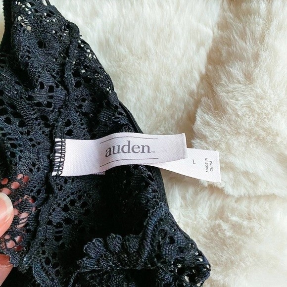 Auden Dark Navy Blue Lightly Padded Lined Lace Strappy Bralette Large - Picture 9 of 12